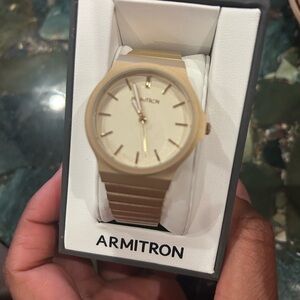 Armitron Gold-Tone Watch with Cream Dial- brand new. Never used